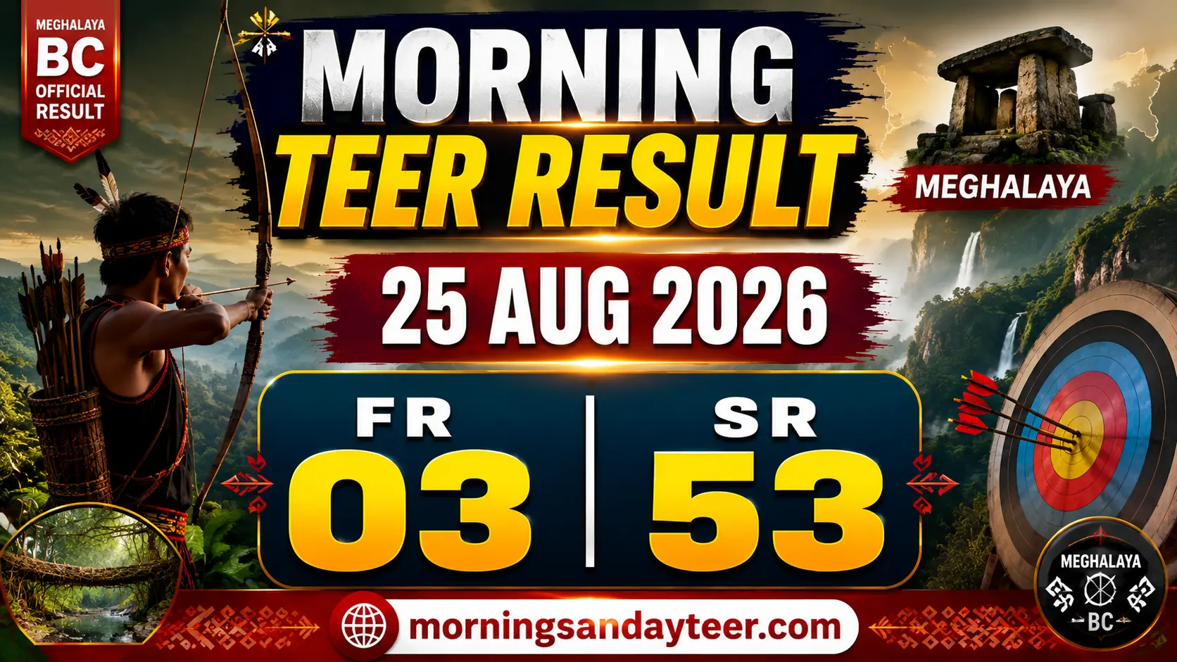 Morning Teer Result 25 August 2026 Today – Check FR & SR Numbers